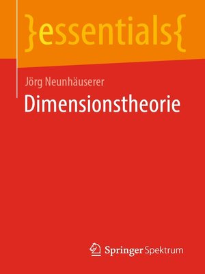 cover image of Dimensionstheorie